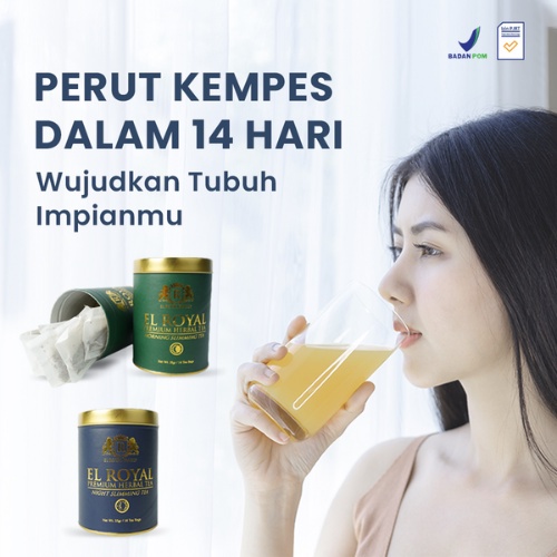 EL ROYAL PREMIUM HERBAL TEA MORNING &amp; NIGHT TEH HERBAL 1 PAKET - BPOM FREE SISIR SAKU TEH PELANGSING