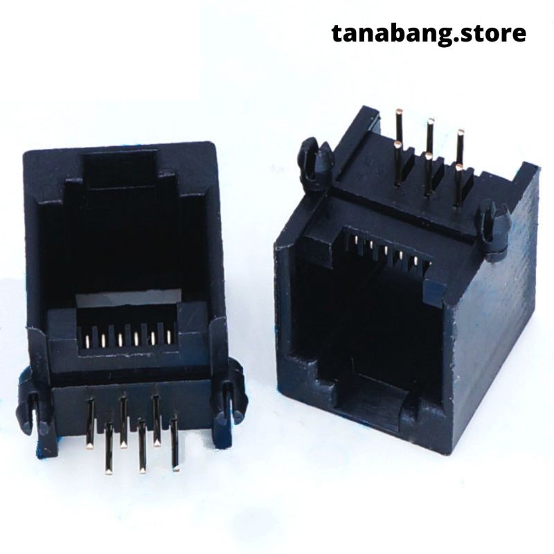 RJ11 Socket 623 Black 6P6C RJ12 Telphone Socket