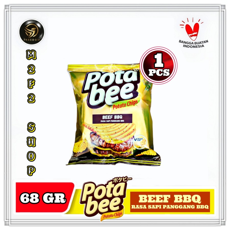 

Keripik Kentang Potabee Rasa Daging Sapi | Beef BBQ - 68 gr (Kemasan Satuan)