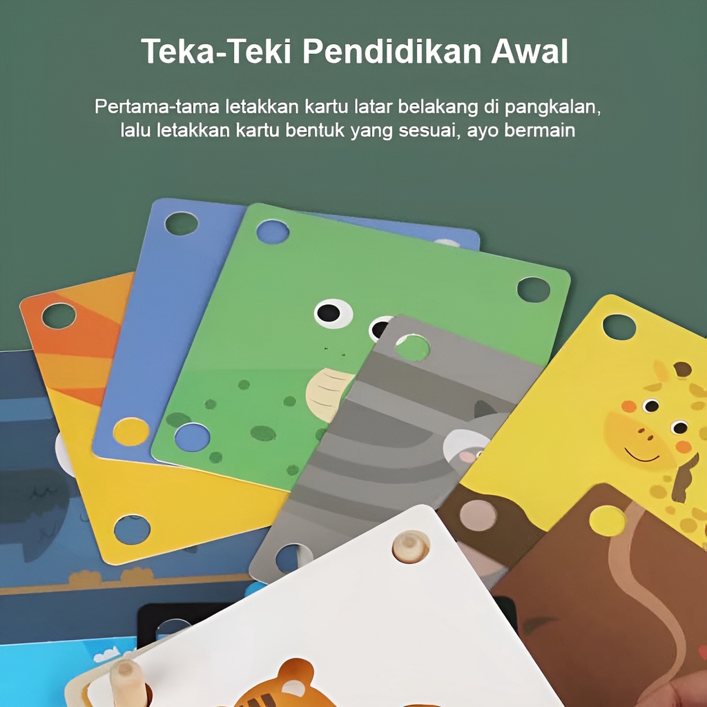 Mainan Puzzle Kayu Edukasi Anak | Mainan Manyusun Balok Anak Matching Game | Mainan Edukasi Anak 2-3-4-5-6 Tahun Laki Laki
