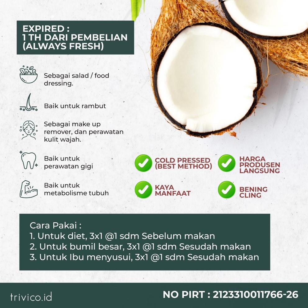 

[KODE PRODUK TVVRC9769] TRIVICO VCO PREMIUM / EVCO Virgin Coconut OIL 500ML / MINYAK KELAPA MURNI 100% / COCONUT OIL - 500 ML