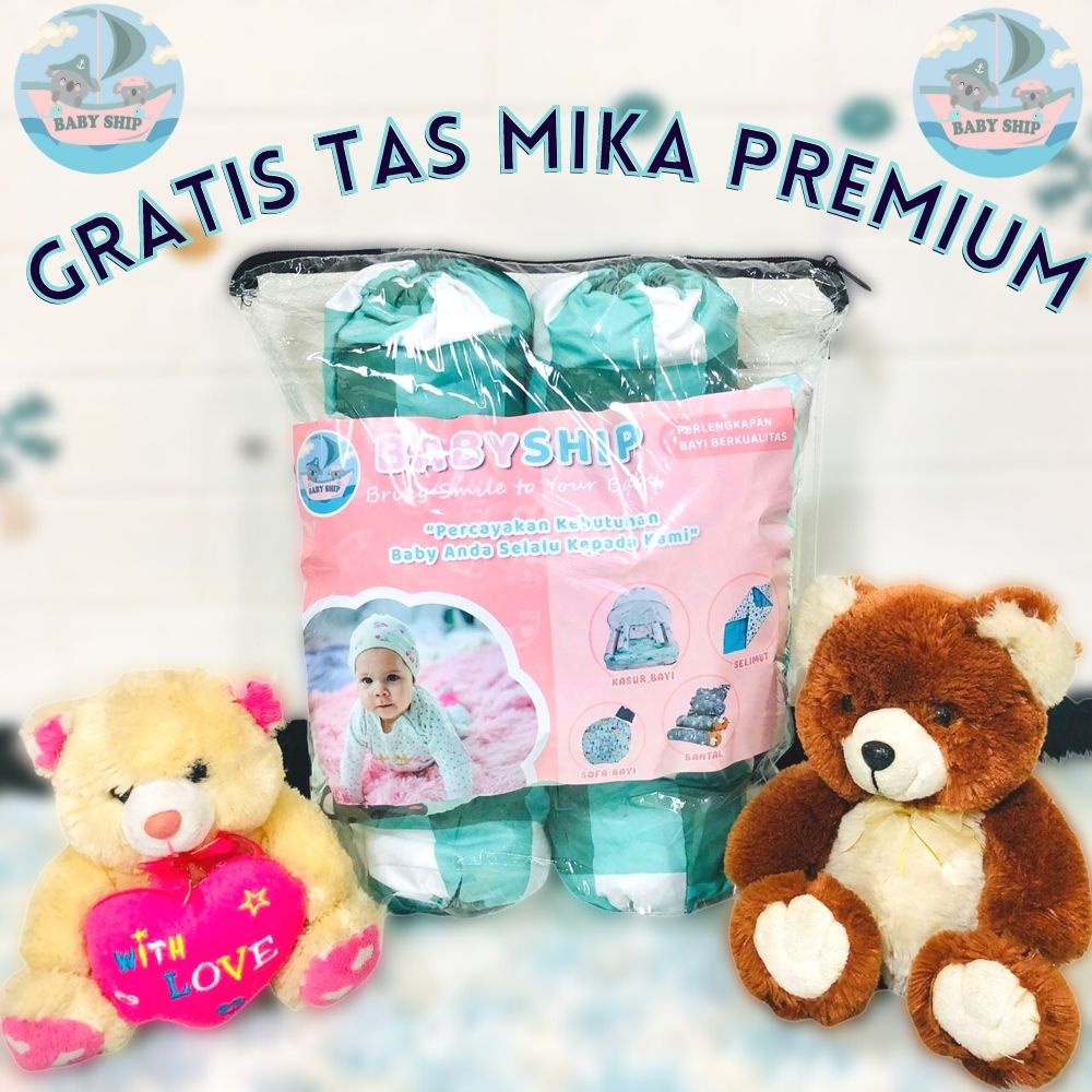 Set Bantal Guling Bayi Lebih Besar dan Banyak Kombinasi Motif / Sarung Bantal Bisa Dilepas / Free Tas Mika