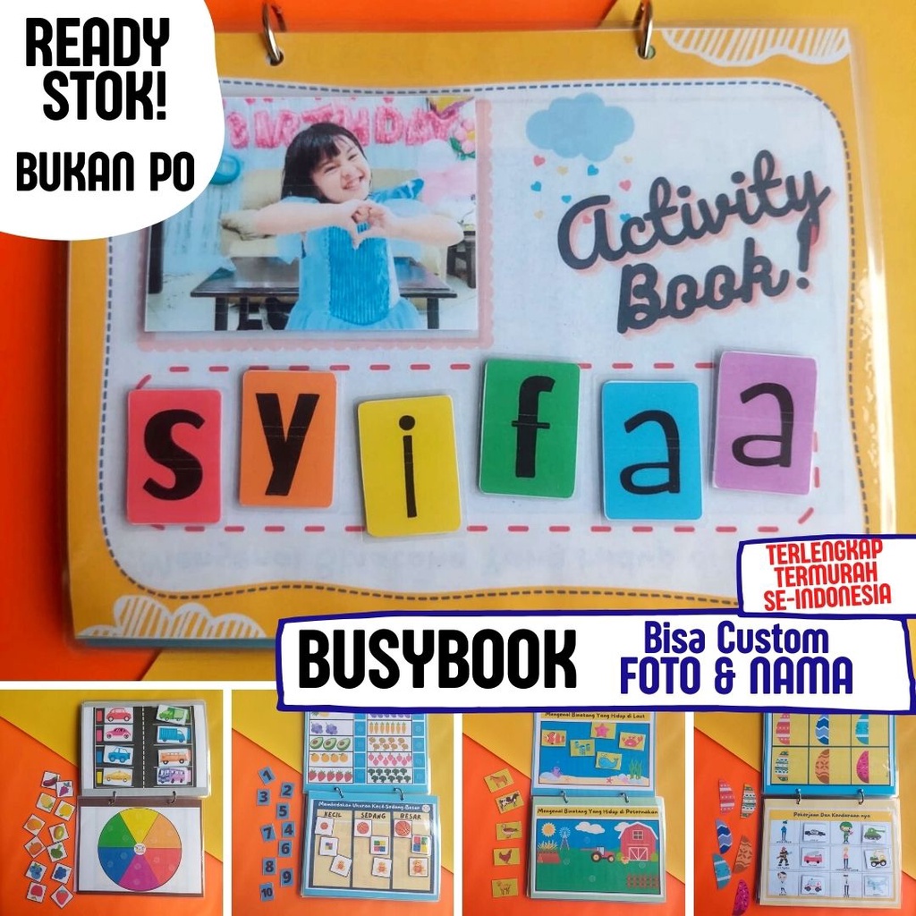 BUSY BOOK ACTIVITY BOOK BUSYBOOK MAINAN MONTESSORI MONTESORI EDUKASI ANAK BALITA WIPE CLEAN