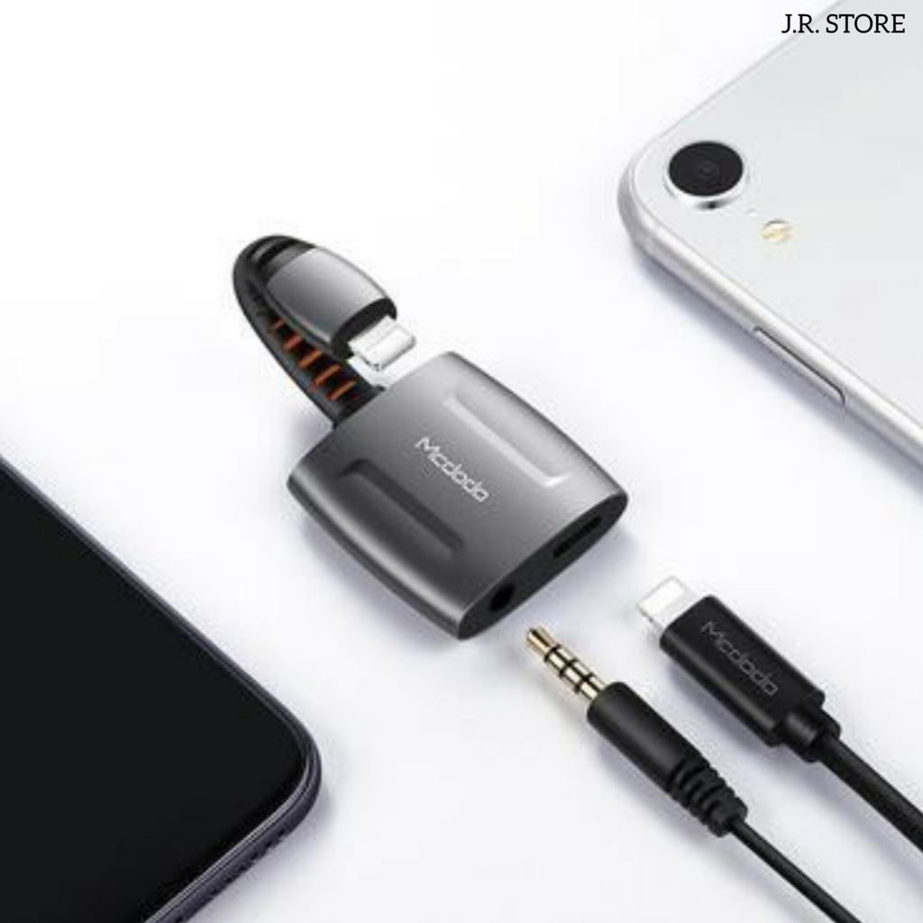 MCDODO CONVERTER IPHONE ke AUX / 3.5mm dan LIGHTNING / IPHONE AUDIO ADAPTER