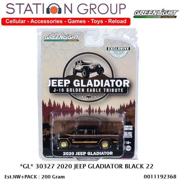 GREENLIGHT 30327 2020 JEEP GLADIATOR BLACK 22 - DIECAST