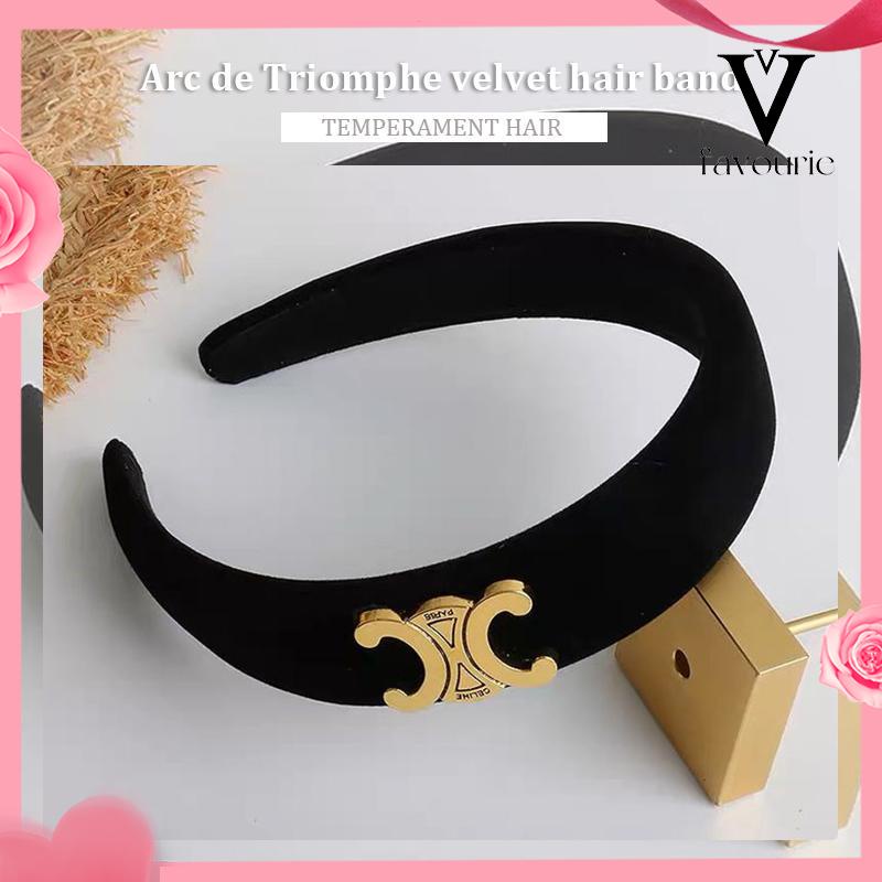 CODHeadbands Camellia Warna Hitam Putih Untuk Aksesoris Rambut Wanita-FA