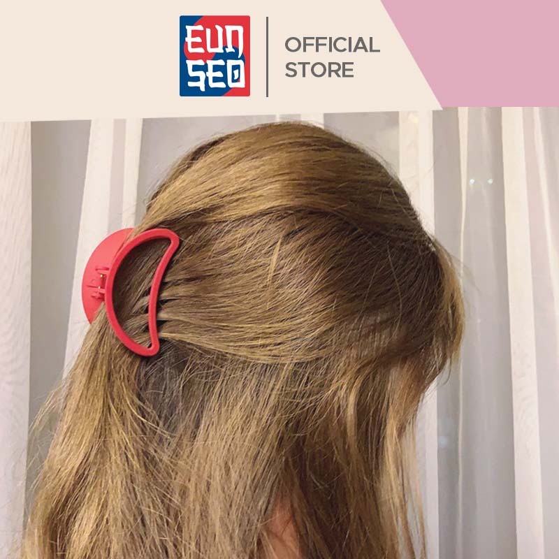 EUNSEO Jepit Rambut Matte Sabit 7cm Semi Circle Matte Hair Claw Clips Fashion Korea