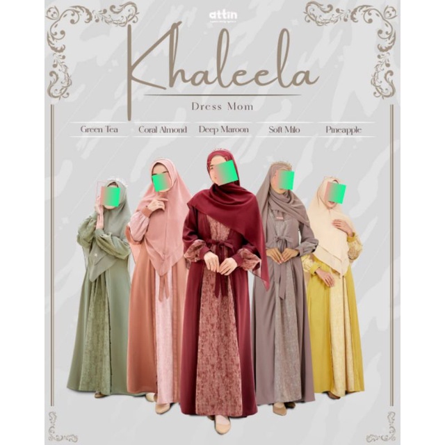 Gamis Khaleela Dress Mom By Attin