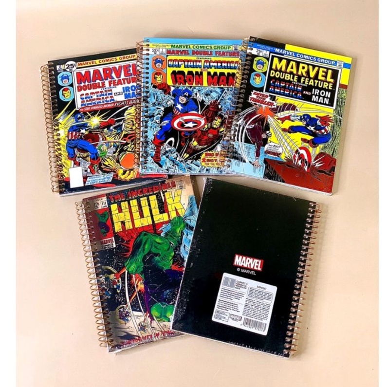 

BUKU MARVEL MINISO WIREBOUND BOOK NOTEBOOK AVENGERS IRONMAN HULK CAPTAIN AMERICA