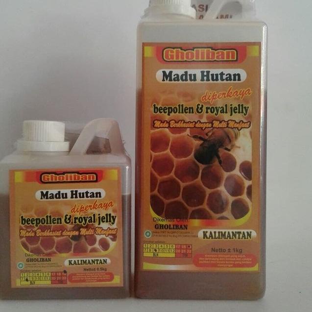 

✩ Madu Hutan Kalimantan GHOLIBAN 500gr 500 gr Bee Pollen dan Royal Jelly ぺ