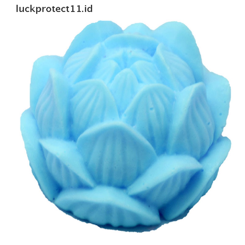 /Fashion Hot// Fashion// Cetakan Silikon 3D Lotus Bentuk Bunga Sabun Silicone Mold DIY.