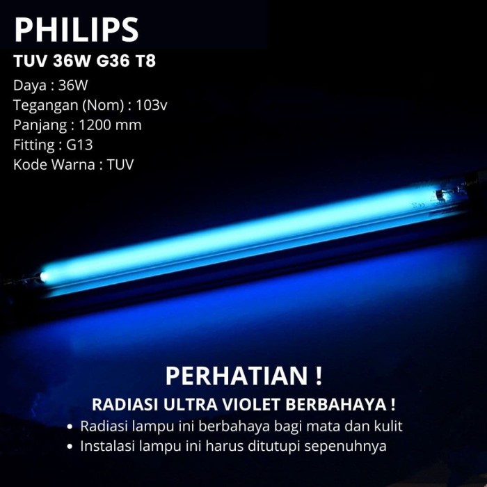 @@@@] ORIGINAL LAMPU PHILIPS UVC 36W LAMPU UV VIRUS