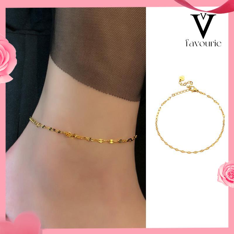 CODGelang Kaki Titanium Lapis Emas 24k Gold Anti Luntur  Anti Karatan-FA