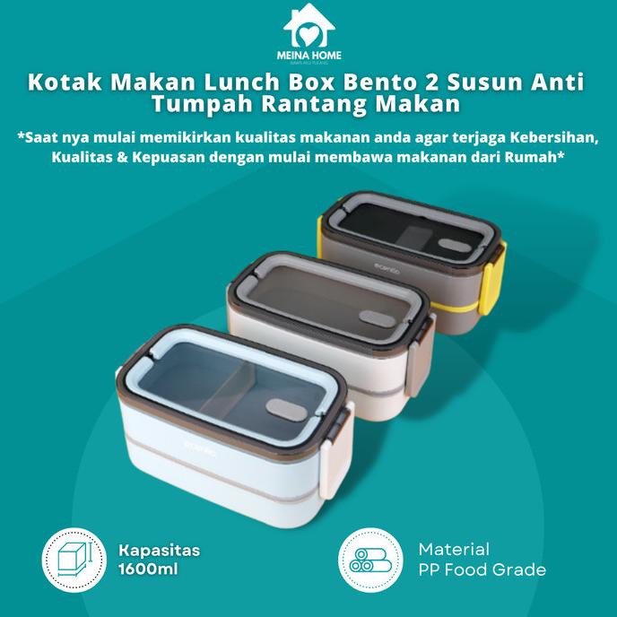 KOTAK MAKAN SET 2 TINGKAT / LUNCH B0X SET 2 SUSUN TEMPAT MAKAN BEKAL