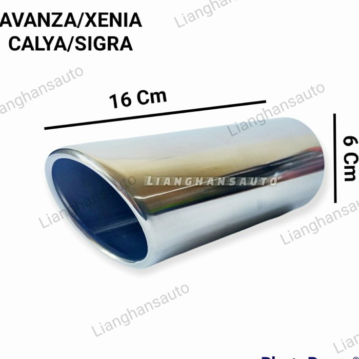 Muffler Buntut Knalpot Universal Avanza Xenia Calya Stainless Miring #Original