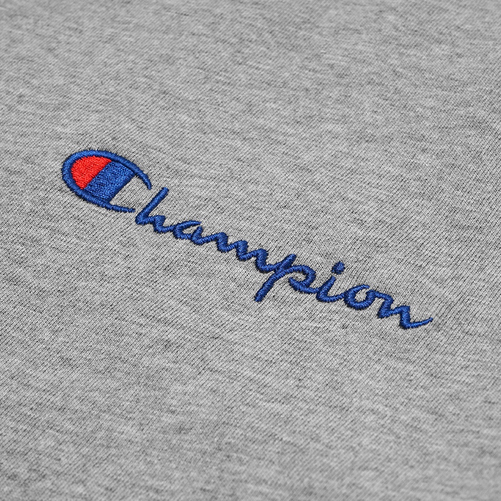 Champion Small Script Logo T-Shirt Grey