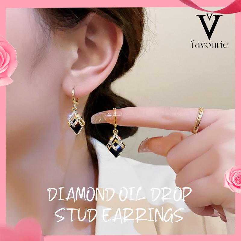 CODRhombus bentuk minyak Drop anting-anting modis anting-anting High-end-FA