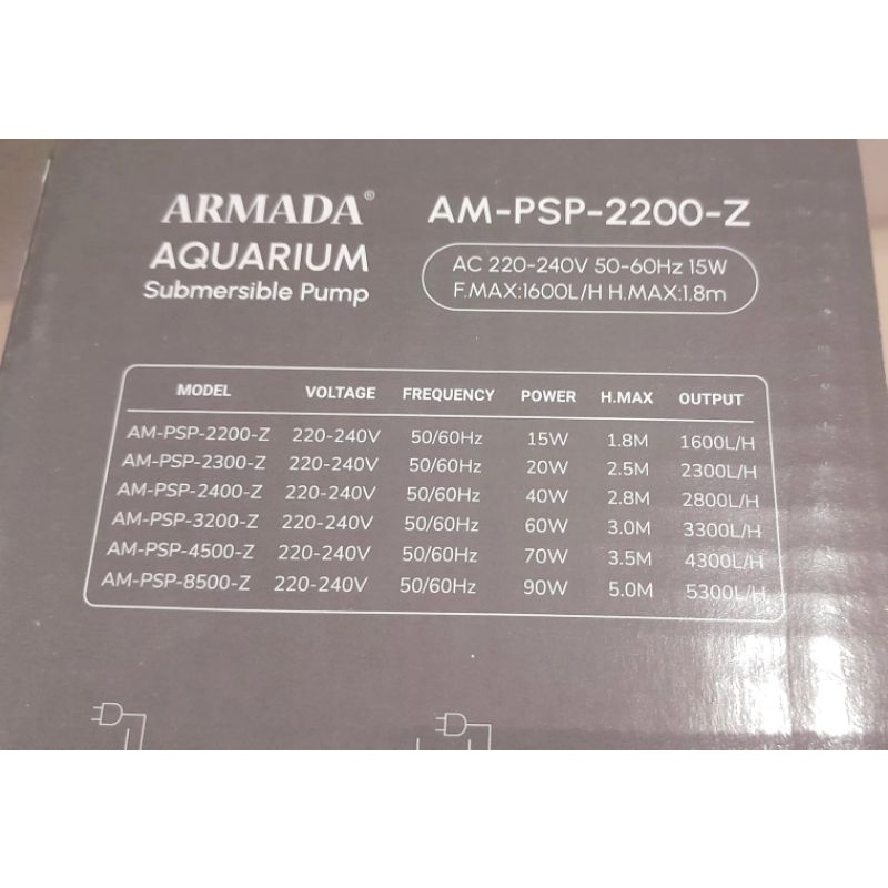 mesin pompa celup kolam aquarium air power head ARMADA AM PSP 2400Z TERLARIS