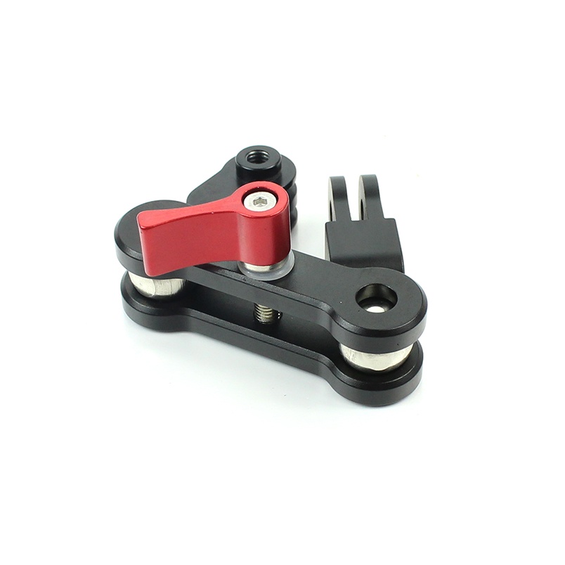 GOPRO Aluminium Alloy Magic Arm Mount Adapter Dual Head Pivot Activity Connector Rotasi360 Untuk Kamera Osmo Action EKEN