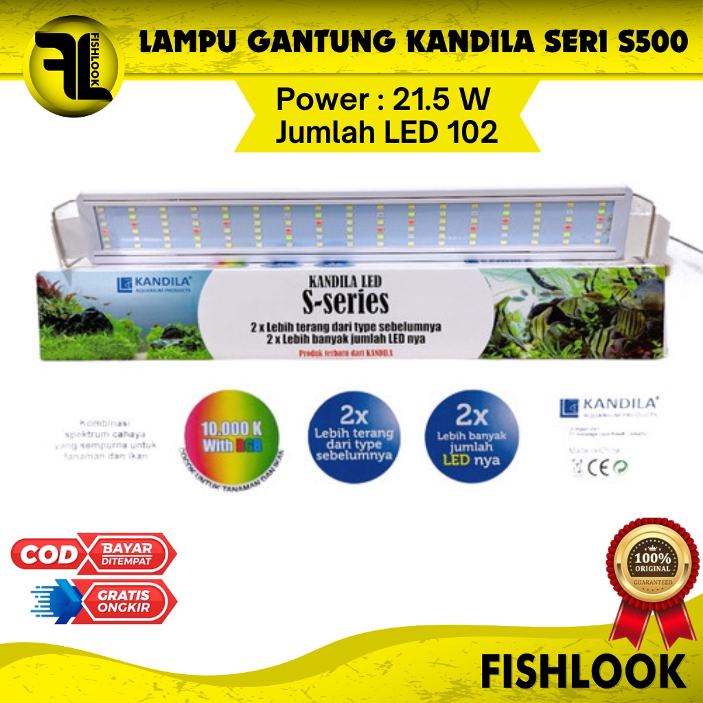 Kandila S500 S500RGB S-500 RGB Lampu Aquascape LED Aquarium Gantung