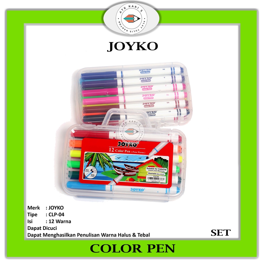 

JOYKO - Color Pen CLP-04 12 Warna - Set