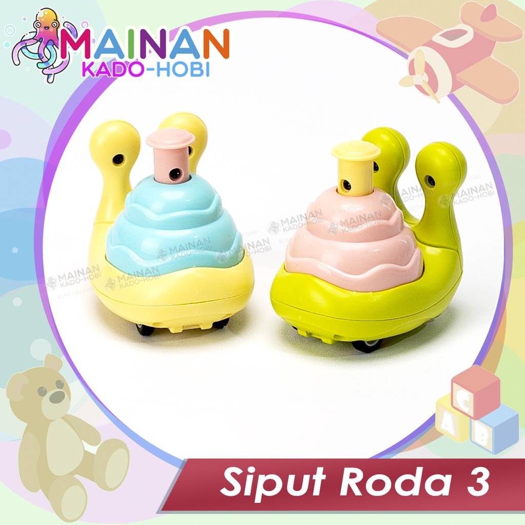 MAINAN ANAK EDUKASI PULL BACK CAR MINIATUR ANIMAL HEWAN SIPUT RODA 3