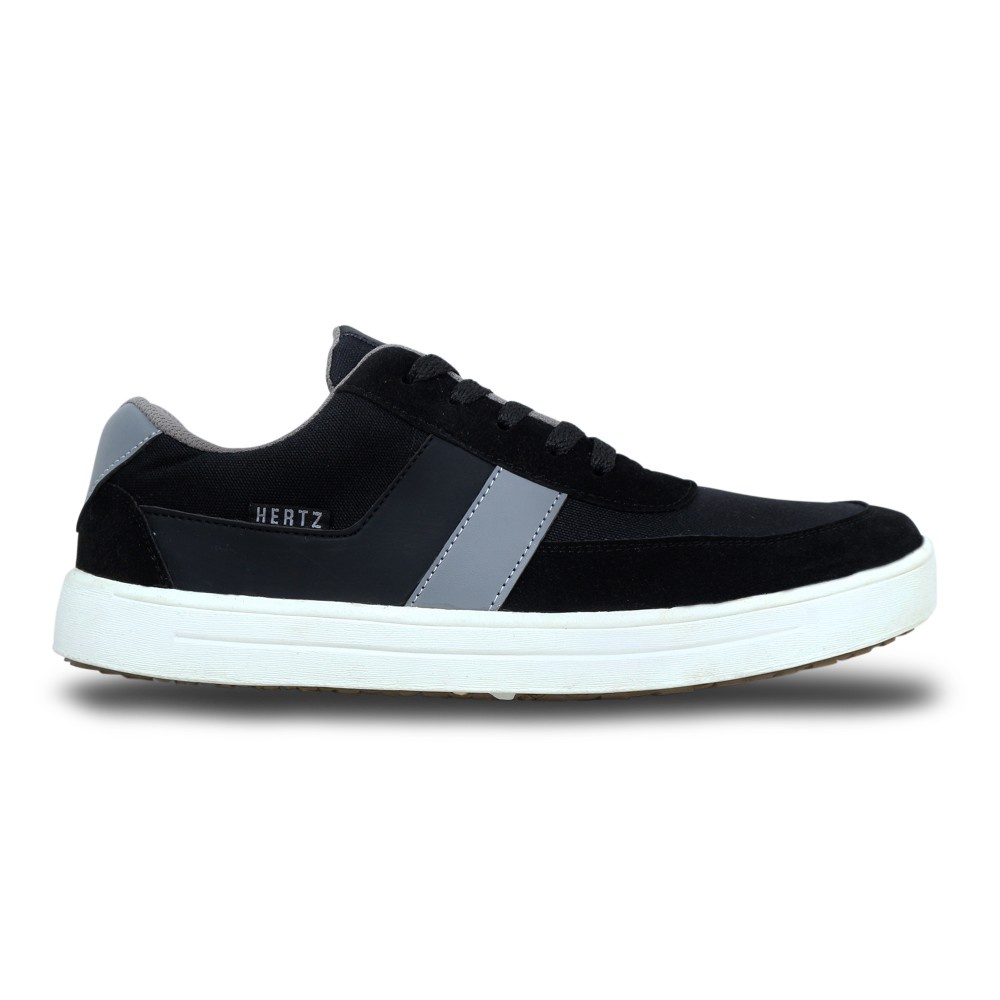 Sepatu Sneakers Pria Terbaru H 3329 Brand Hertz Sepatu Kets Kuliah Sekolah Kerja Olahraga Hangout Murah Berkualitas Warna Hitam