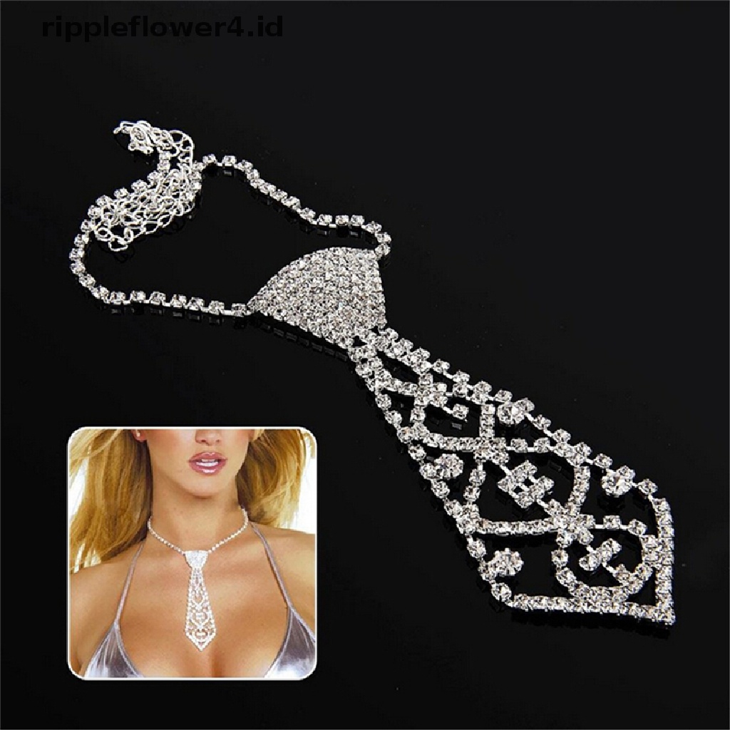 {rippleflower4.id} Kalung Ikat Leher Bling Berlian Imitasi Seksi Indah Untuk Pesta Pengantin Bola Prom~