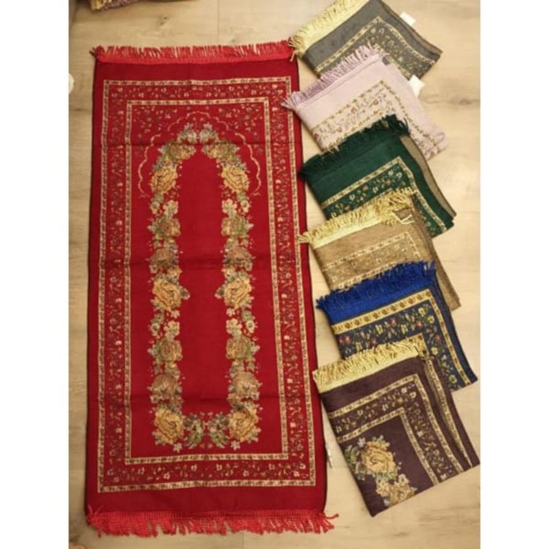 SAJADAH KEPANG RUMBAI ukr 50×110 cm TIPIS TRAVEL SOUVENIR HAJI UMROH