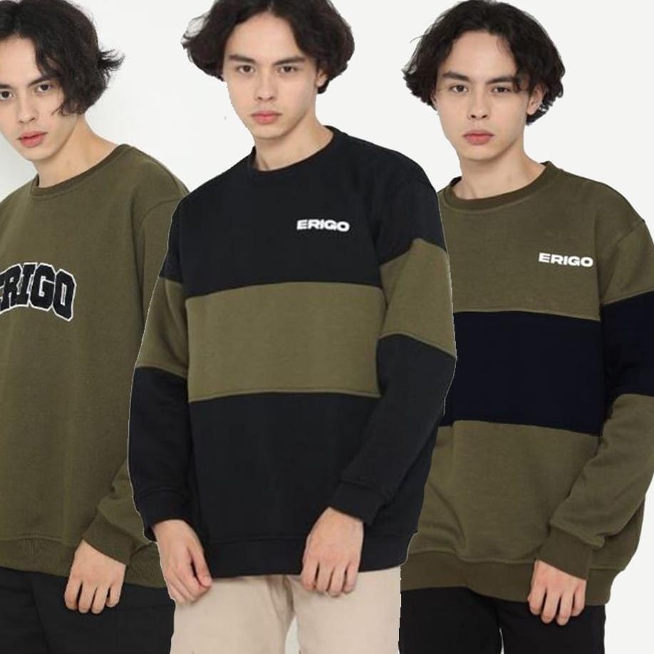 Terbaru Crewneck Erigo Original Bordir Pria Wanita - Sweater erigo pria wanita