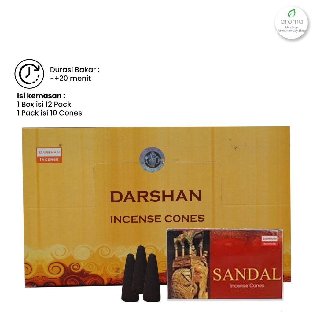 Dupa India (Aromaterapi) Cones - Darshan Sandal