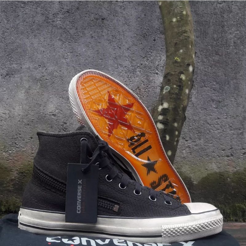 Converse X John Varvatos Tornado Zip Black leather HI (sz 43) ori 100%