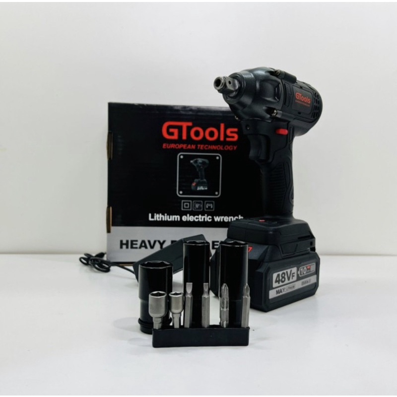 Mesin bor pembuka baut Impact wrench Gtools GT05  48S 1batrei 48v 550Nm bor pembuka baut cordless Brushless mantap terlaris