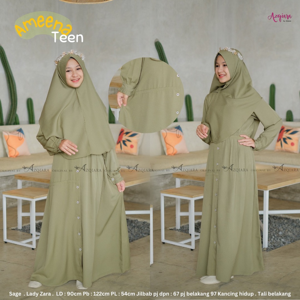 Ameena Kids Gamiss Teen Remaja Muslim  Original Produk By Qiara