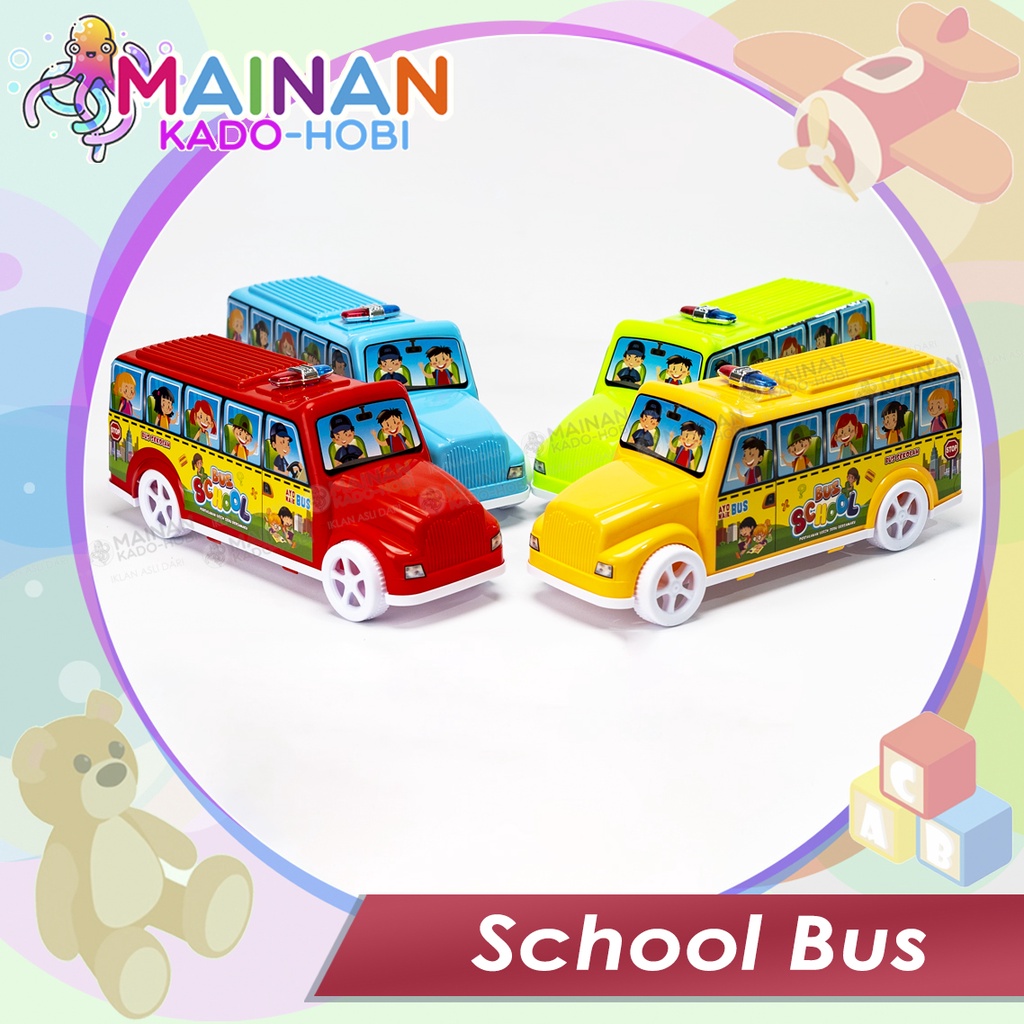 MAINAN ANAK EDUKASI DIECAST CAR MINIATUR BIS SEKOLAH SCHOOL BUS