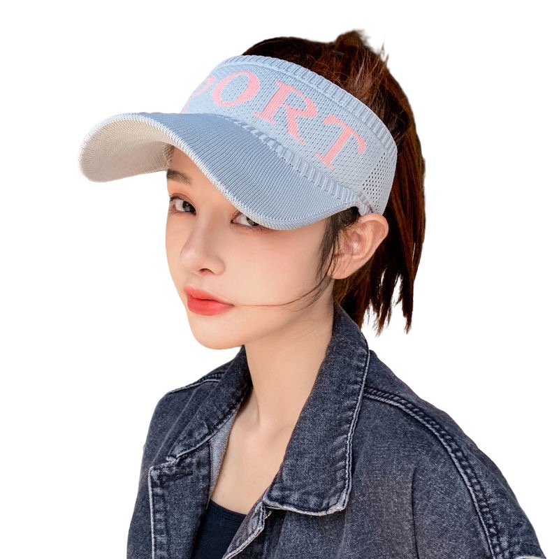 OVERFLOWS.ID TOPI SENAM WANITA KOREA SUMMER SPORT CAP ZUMBA PANTAI VISOR TOPI SPORT GOLF OLAHRAGA OUTDOOR ANTI UV