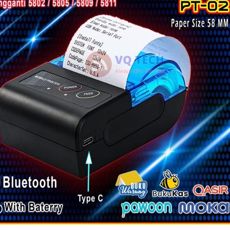 Special Price Printer Bluetooth USB mini portable thermal all in one kasir murah Asli Ori VRtec zija