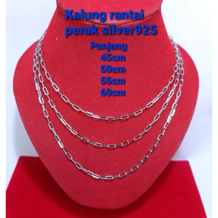 Kalung rantai perak silver 925 kalung pria kalung wanita
