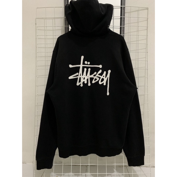 hoodie stussy second basic black