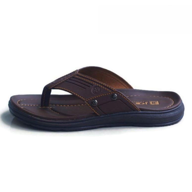 ㅀ Sandal Pria Kulit Asli Original Sendal Cowok Casual Fladeo Dewasa Jepit Laki Laki Outdoor Keren TE