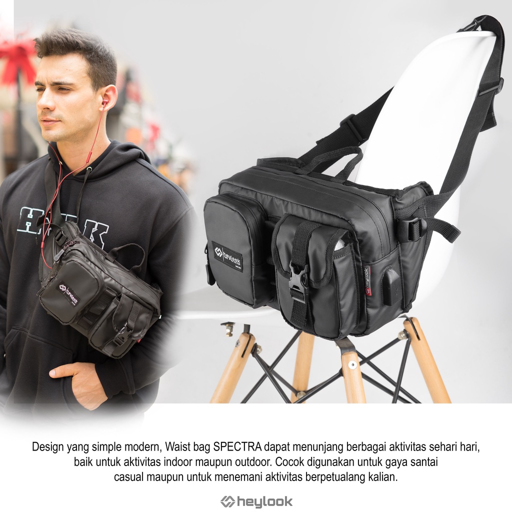 HEYLOOK Project - Tas Selempang Pria Waist Bag SPECTRA Pria Slingbag Waterproof Heylook