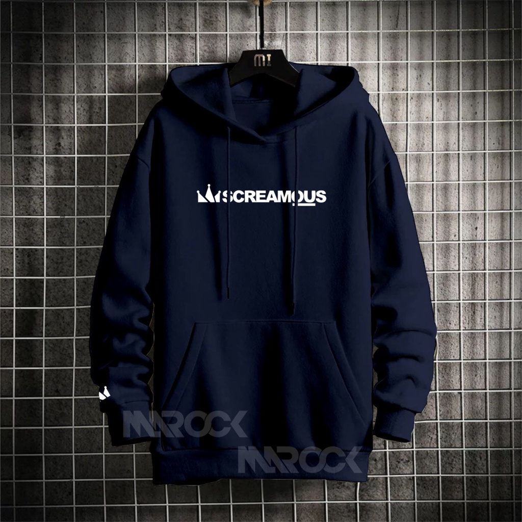 SCREAMOUS Sweater Hoodie Pria Musim Dingin