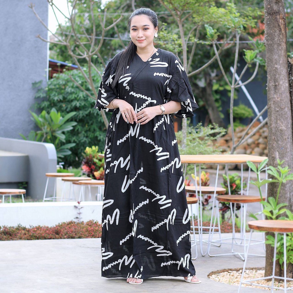 Maxi Dress Kimono Korean Style Rayon Premium Setelan Wanita Long Dress Wanita Busui Kekinian