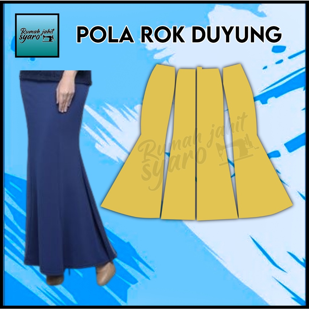 [RJS39 ]Pola Instan Jiplak Rok Baju Dress Duyung Setengah lingkaran Span Lilit Payung A Line Kebaya 