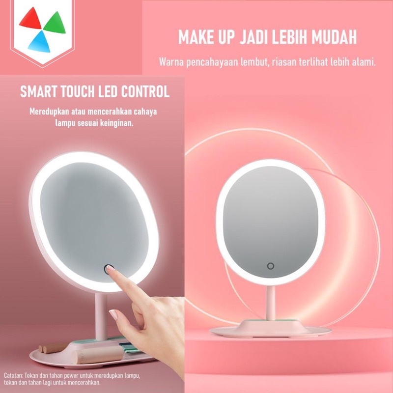 Original Robot Ring Light Smart Touch Mirror LED Live beauty make'up Double Mirror multi purpose desk lamp