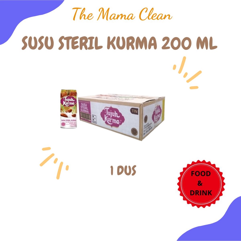 SUSU STERIL TUJUH KURMA 200ML 1 DUS = 12 PCS