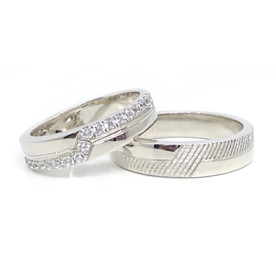 Cincin Kawin Couple Perak Asli Gratis Ukir Nama A16