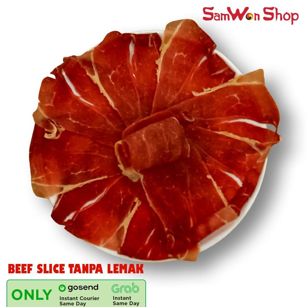 

[BAYAR DITEMPAT] BEEF SLICE TANPA LEMAK FRESH 500 GR - DAGING SAPI IRIS YAKINIKU YOSHINOYA SHABU RICEBOWL