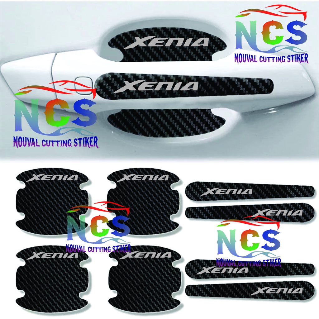 Sticker stiker pelindung handle pintu mobil  Sticker karbon 3d pelindung gagang pintu mobil Stiker H