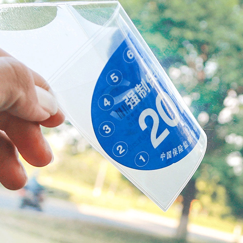 [Harga Grosir] Stiker Elektrostatik Kaca Depan Mobil Label Inspeksi Tahunan Statis Decals PVC Traceless Sticker Aksesoris Interior